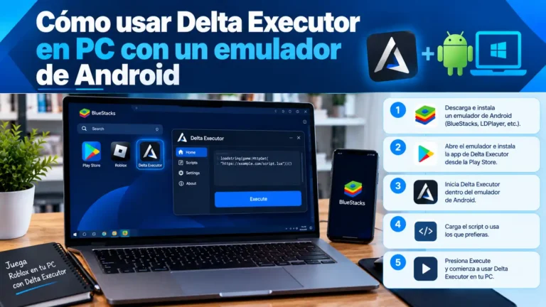 Cómo usar Delta Executor en PC con un emulador de Android